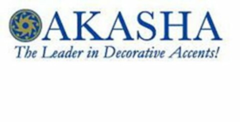 AKASHA THE LEADER IN DECORATIVE ACCENTS! Logo (USPTO, 11/10/2010)