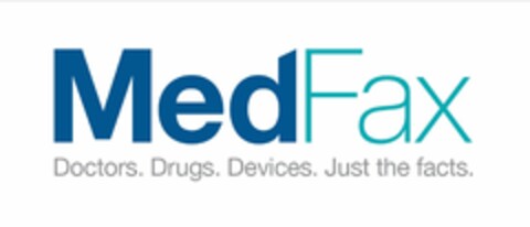 MEDFAX DOCTORS. DRUGS. DEVICES. JUST THE FACTS. Logo (USPTO, 03/28/2012)