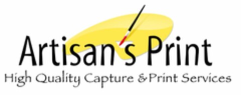 ARTISANS PRINT HIGH QUALITY CAPTURE & PRINT SERVICES Logo (USPTO, 04/11/2012)