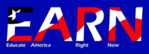 EARN EDUCATE AMERICA RIGHT NOW Logo (USPTO, 11/10/2014)