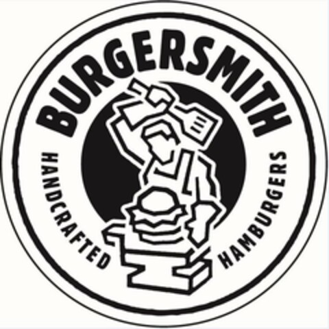 BURGERSMITH HANDCRAFTED HAMBURGERS Logo (USPTO, 09/01/2015)