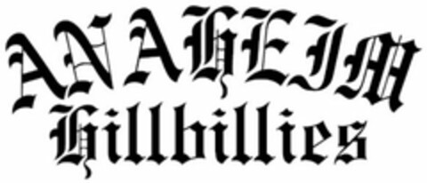 ANAHEIM HILLBILLIES Logo (USPTO, 07/14/2016)