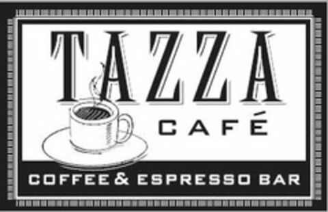 TAZZA CAFÉ COFFEE & ESPRESSO BAR Logo (USPTO, 07/03/2017)