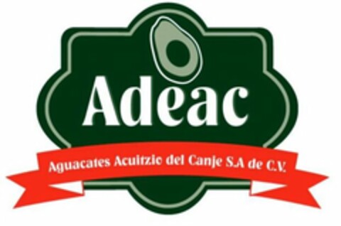 ADEAC AGUACATES ACUITZIO DEL CANJE S.A.DE C.V. Logo (USPTO, 10/29/2019)