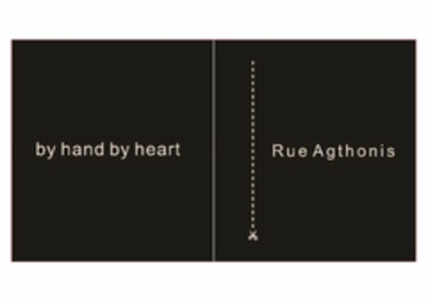 BY HAND BY HEART RUE AGTHONIS Logo (USPTO, 09/11/2020)