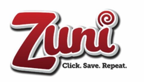 ZUNI CLICK. SAVE. REPEAT. Logo (USPTO, 07.03.2012)