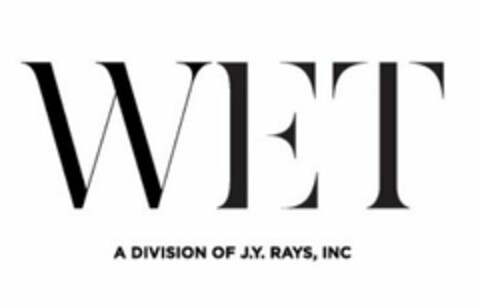 WET A DIVISION OF J.Y. RAYS, INC Logo (USPTO, 03/29/2012)