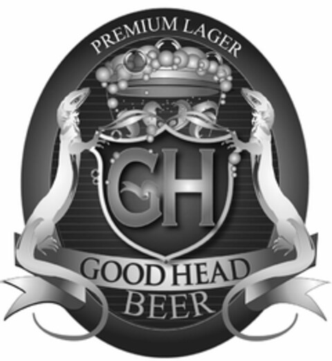 PREMIUM LAGER GH GOOD HEAD BEER Logo (USPTO, 12.05.2014)