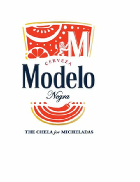 M CERVEZA MODELO NEGRA THE CHELA FOR MICHELADAS Logo (USPTO, 11/11/2015)