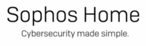 SOPHOS HOME CYBERSECURITY MADE SIMPLE. Logo (USPTO, 05/06/2018)