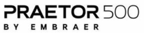 PRAETOR 500 BY EMBRAER Logo (USPTO, 09/19/2018)