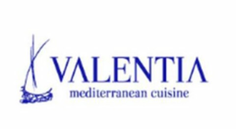 VALENTIA MEDITERRANEAN CUISINE Logo (USPTO, 04/25/2019)