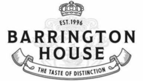 EST. 1996 BARRINGTON HOUSE THE TASTE OFDISTINCTION Logo (USPTO, 06/18/2019)