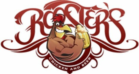 ROOSTER'S CHICKEN AND BEER Logo (USPTO, 08/29/2009)