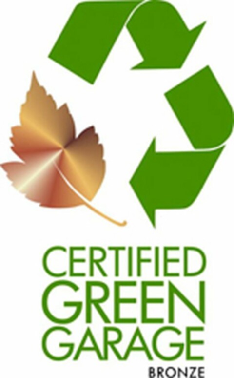 CERTIFIED GREEN GARAGE BRONZE Logo (USPTO, 09/28/2009)