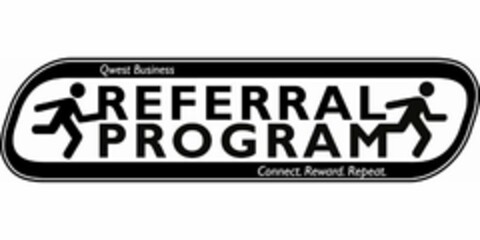 QWEST BUSINESS REFERRAL PROGRAM CONNECT. REWARD. REPEAT. Logo (USPTO, 04/08/2010)