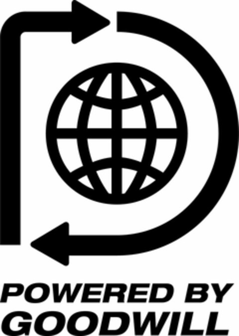D POWERED BY GOODWILL Logo (USPTO, 06/04/2010)
