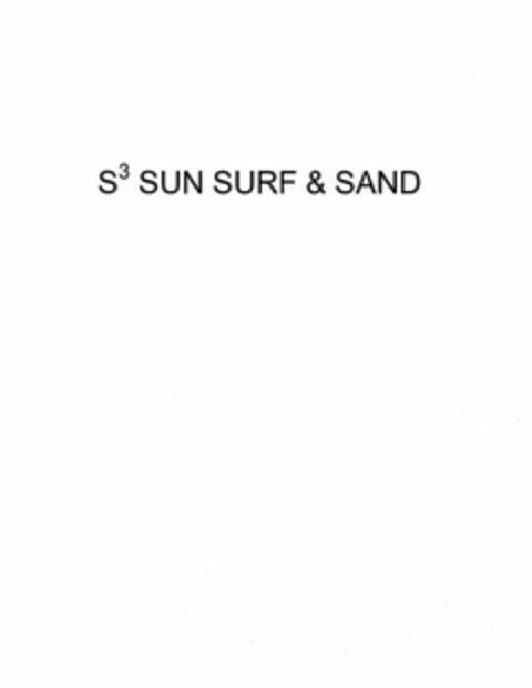 S3 SUN SURF SAND Logo (USPTO, 12.09.2011)