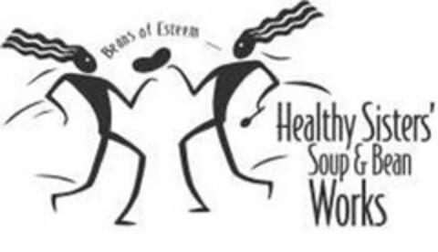 BEANS OF ESTEEM HEALTHY SISTERS' SOUP & BEAN WORKS Logo (USPTO, 07/13/2012)