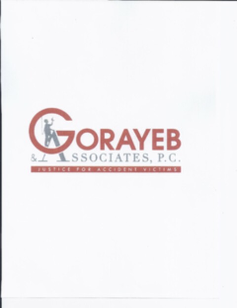 GORAYEB & ASSOCIATES, P.C. JUSTICE FOR ACCIDENT VICTIMS Logo (USPTO, 02/01/2014)