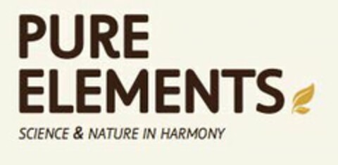 PURE ELEMENTS SCIENCE & NATURE IN HARMONY Logo (USPTO, 30.08.2014)