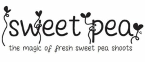 SWEET PEA THE MAGIC OF FRESH SWEET PEA SHOOTS Logo (USPTO, 23.07.2015)