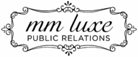 MM LUXE PUBLIC RELATIONS Logo (USPTO, 28.10.2016)