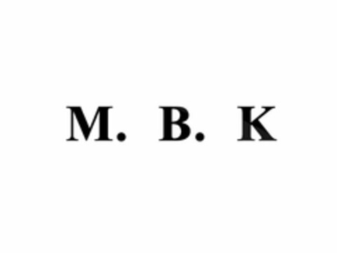 M. B. K Logo (USPTO, 26.05.2017)