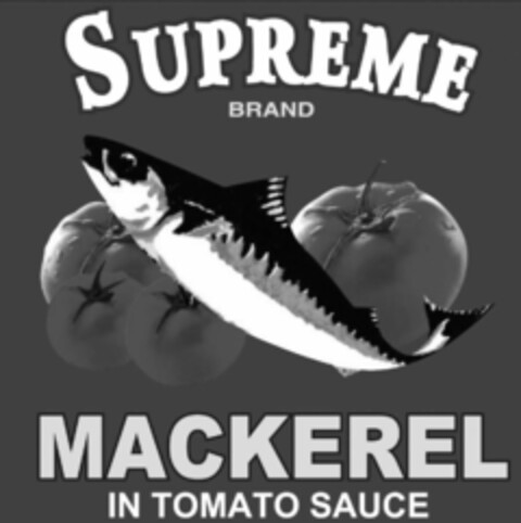 SUPREME BRAND MACKEREL IN TOMATO SAUCE Logo (USPTO, 11/02/2018)