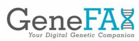 GENEFAX YOUR DIGITAL GENETIC COMPANION Logo (USPTO, 11/09/2018)