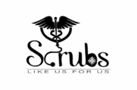 SCRUBS LIKE US FOR US Logo (USPTO, 23.10.2019)