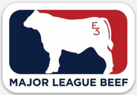 E3 MAJOR LEAGUE BEEF Logo (USPTO, 12.08.2020)