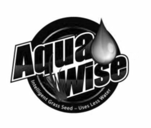AQUA WISE INTELLIGENT GRASS SEED - USES LESS WATER Logo (USPTO, 21.12.2009)