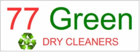 77 GREEN DRY CLEANERS Logo (USPTO, 10/30/2010)