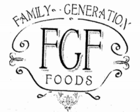 FAMILY GENERATION FGF FOODS Logo (USPTO, 01.11.2012)