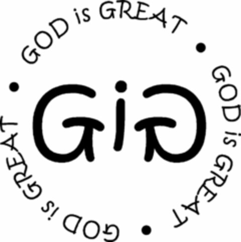 GIG GOD IS GREAT · GOD IS GREAT · GOD IS GREAT Logo (USPTO, 23.01.2013)