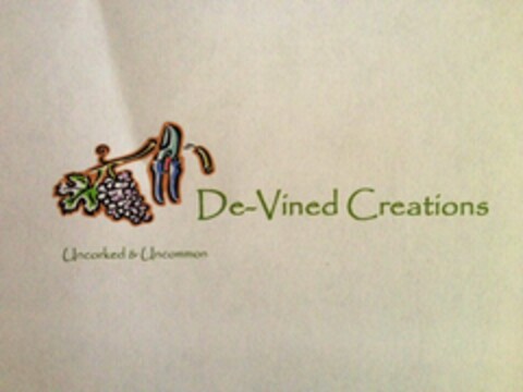 DE-VINED CREATIONS UNCORKED & UNCOMMON Logo (USPTO, 05/21/2013)