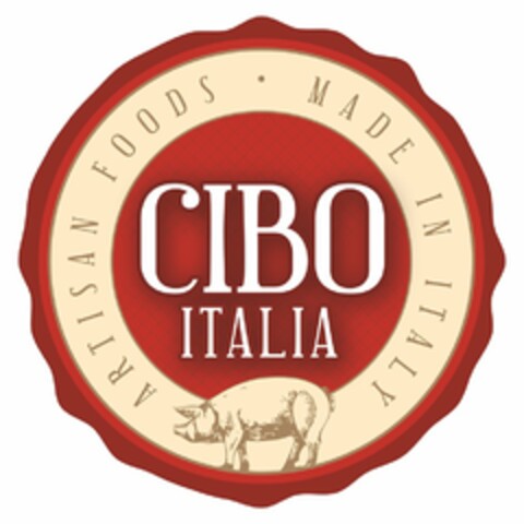 CIBO ITALIA ARTISAN FOODS · MADE IN ITALY Logo (USPTO, 06/01/2015)