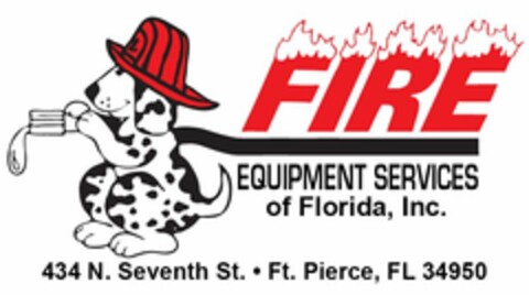 FIRE EQUIPMENT SERVICES OF FLORIDA, INC. 434 N. SEVENTH ST. · FT. PIERCE, FL 34950 Logo (USPTO, 09.08.2017)