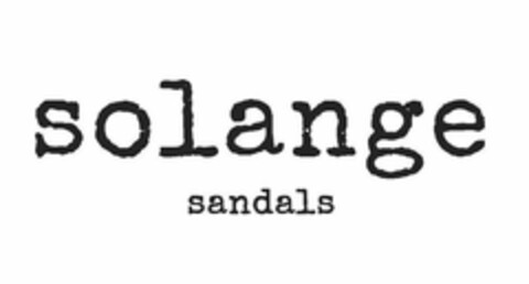 SOLANGE SANDALS Logo (USPTO, 01.06.2018)