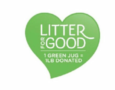LITTER FOR GOOD | 1 GREEN JUG = 1LB DONATED Logo (USPTO, 13.09.2018)
