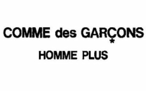 COMME DES GARCONS HOMME PLUS Logo (USPTO, 23.04.2020)