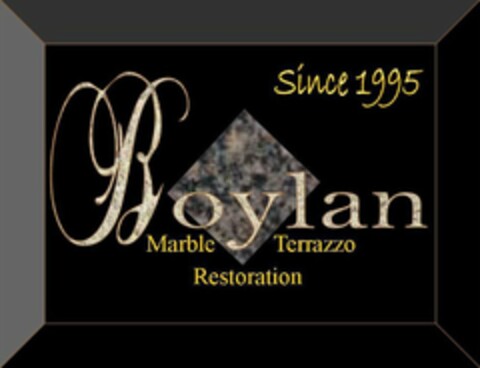 BOYLAN MARBLE TERRAZZO RESTORATION SINCE 1995 Logo (USPTO, 22.06.2010)