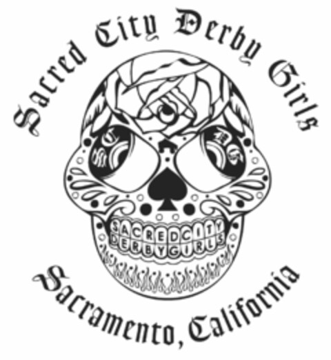 SACRED CITY DERBY GIRLS SACRAMENTO, CALIFORNIA Logo (USPTO, 06/13/2012)