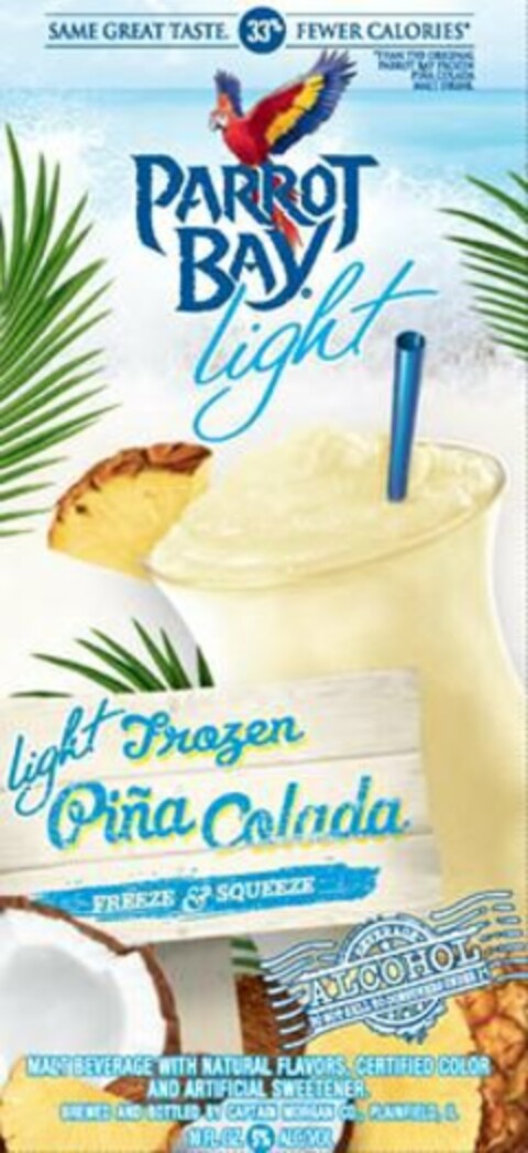 PARROT BAY LIGHT LIGHT FROZEN PIÑA COLADA Logo (USPTO, 14.08.2013)