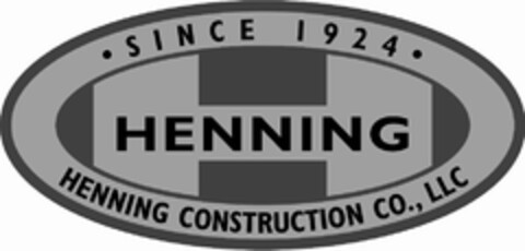 H HENNING, HENNING CONSTRUCTION CO., LLC · SINCE 1924 · Logo (USPTO, 04/29/2014)