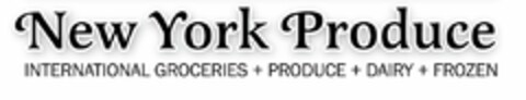 NEW YORK PRODUCE INTERNATIONAL GROCERIES + PRODUCE + DAIRY + FROZEN Logo (USPTO, 26.02.2015)