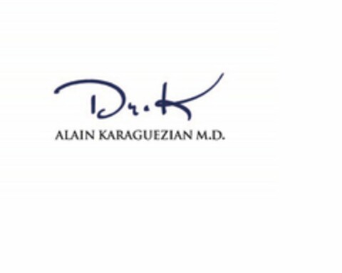 DR. K ALAIN KARAGUEZIAN M.D. Logo (USPTO, 05/12/2015)