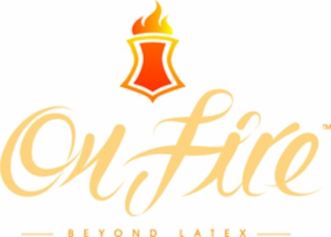 ON FIRE BEYOND LATEX Logo (USPTO, 12/04/2015)