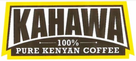 KAHAWA 100% PURE KENYAN COFFEE Logo (USPTO, 11.10.2016)